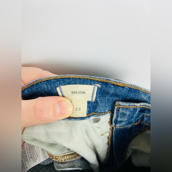 Madewell High Rise Balloon Jeans Medium Wash Size 25 - Picture 4 of 8